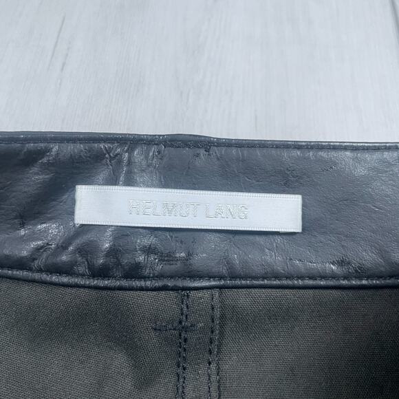 Helmut Lang Women's 2 Patent Lamb Leather Mini Skirt High Rise Button Fly - Picture 10 of 13